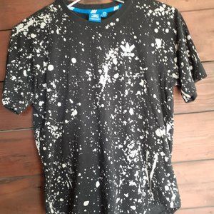 Black with white paint splatter design Adidas t shirt